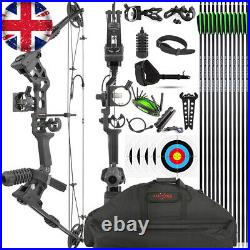 Compound Bow Arrows Set 20-70lb Adjustable Archery Bow Bag Fields Hunting 320FPS