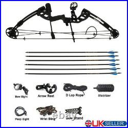 Compound Bow Arrows Set 30-60lbs Adjustable Archery Shooting Hunting UK