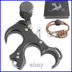 Compound Bow Release Aids Thumb Trigger 3 Finger Adjustable Archery Grip RH LH
