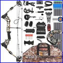 Compound Bow Set 20-70lbs Adjustable Archery Hunting Target RH LH Arrow Shooting