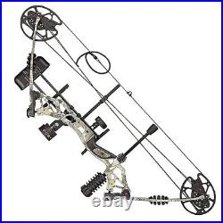 Compound Bow Set 30-70lbs Adjustable 320fps Carbon Arrows Archery Hunting Target