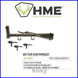 High-Quality Easy-To-Attach Secure Better Tree Stand Bow Hanger Includes Two A