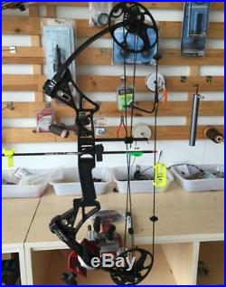 IRQ 20-70 Lb Right Compound Bow & Arrow Target Archery Hunting Kit Black/Camo