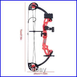Junior Compound Bow Arrows Set 15-25lbs Adjustable Archery Bow Shooting Hunting