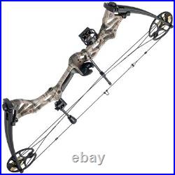 Man Kung 70lb Fossil Compound Adjustable Draw Weight Archery Bow Black / Camo