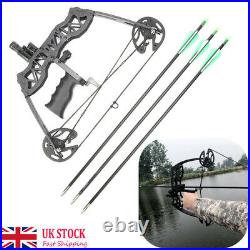 Mini Compound Bow Arrow Set 40lbs Fishing Hunting Shooting Archery Right Hand