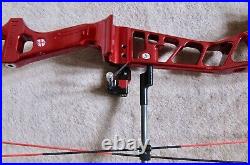 Mybo Edge Compound Bow. RH. 40-50lb draw weight 29-32 draw length. Red