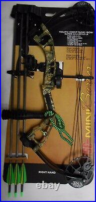 @NEW@ 2021 PSE Mini Burner Youth Compound Bow Package! RH 16-26.5 14-40lb