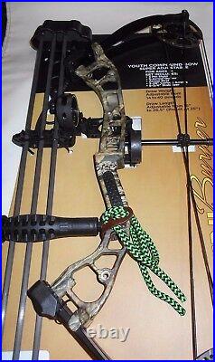 @NEW@ PSE Mini Burner Youth Camo Compound Bow Package! RH 16-26.5 14-40lb