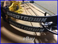 NEW PSE SHOOTDOWN Target Compound Bow SE Right Hand GOLD 60LB MAX