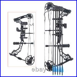 New 35-70lbs Compound Bow Set Carbon Arrows Hunting Bow Archery Sports Bow