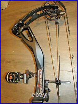 New PSE STEALTH CARBON AIR MACH 1 BOW right hand 70lb BLACK extras