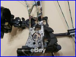 OBSESSION ARCHERY 7XP MOSSY OAK COMPOUND BOW PACKAGE 29/65lb/RH SIGHT, REST +++