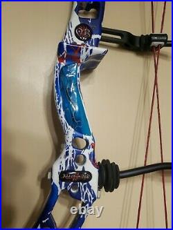 Obsession Archery Addiction Obb Patriot Red White Blue 3d Target Bow 28/rh/60lb
