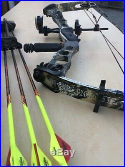 PSE Brute 70lbs. 24-30in. RH Compound Bow with Arrows, Quiver, & Quiver Mount