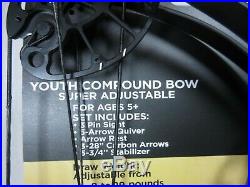 PSE Mini-burner Youth Compound Bow 14-40lbs 16-26.5 Camo Left Hand Kids