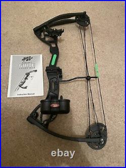PSE archery compound youth bow, 8-26lb, 8+ years + quiver and 14 arrows