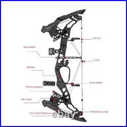 Powerful Compound Bow 20-60 Lb Professional Archery Sets Hunting Outdoor Black