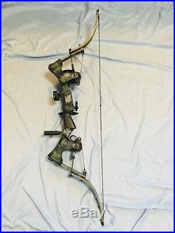 Rare Oneida Strike Eagle Bow Fishing Hunting RH 28-50-70 lbs Med Draw Excellent