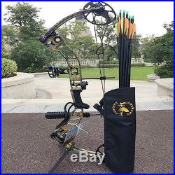 Right Handed Archery Compound Bow and Arrow Set Target/Hunting Adult 19-70Lbs