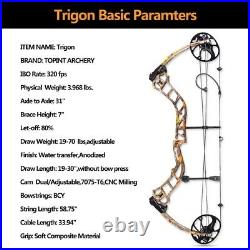 Topoint Archery Compound Bow 19-30/19-70Lbs Right Hand Hunting Archery Target