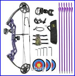 Topoint M3 Youth Compound Bow. Full Package. 10-30lb Draw. Free P&P. PURPLE RH