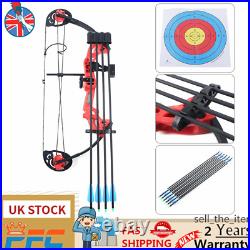 Youth Compound Bow Arrows Kit Outdoor Beginner Archery Shooting Hunt Junior Gift