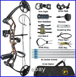 Youth Compound Bow Arrows Set 10-40lbs Adjustable Adult Women Archery Hunting